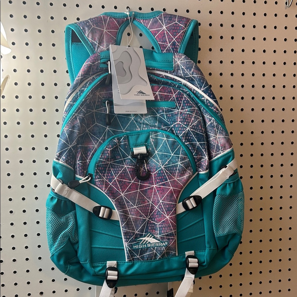 High Sierra Turquoise and Lavender Backpack